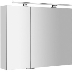 SAPHO - MIRRÓ galerka s LED osvětlením, 90x70x16cm, bílá MC090-0030