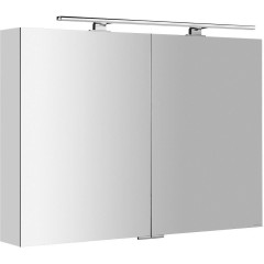 SAPHO - MIRRÓ galerka s LED osvětlením, 100x70x16cm, bílá MC100-0030