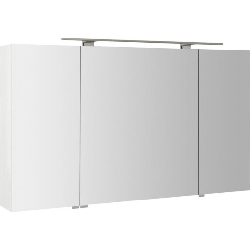 SAPHO - MIRRÓ galerka s LED osvětlením, 3x dvířka, 120x70x16cm, bílá MC121-0030