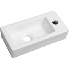 SAPHO - ZOE keramické umývátko 37x18cm, otvor pro baterii vpravo, bílá AR495