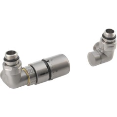 SAPHO - CORNER připojovací sada ventilů termostatická triaxiální, levé provedení, nerez mat CP1511LS