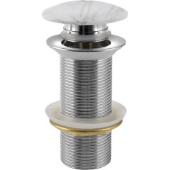 SAPHO - BLOK umyvadlová výpust 5/4“, click-clack, zátka bílá carrara, mat 2401-941