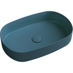 ISVEA - INFINITY OVAL keramické umyvadlo na desku, 55x36cm, zelená petrol 10NF65055-2P