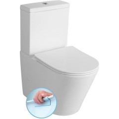 SAPHO - PACO WC kombi, Rimless, spodní/zadní odpad, bílá PC1012WR