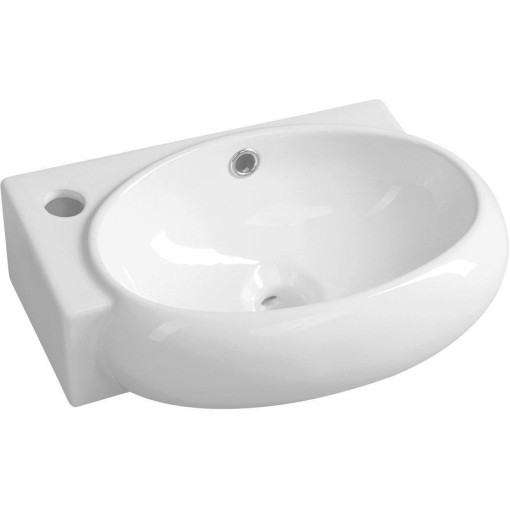 SAPHO - RIBERA keramické umývátko rohové 43x28,5cm, otvor pro baterii vlevo, bílá AR498