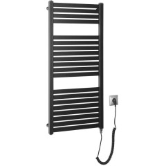 AQUALINE - TONDI-E elektrické otopné těleso rovné 450x970 300 W, černá mat DE456T