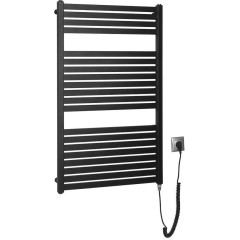 AQUALINE - TONDI-E elektrické otopné těleso rovné 600x970 400 W, černá mat DE466T