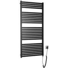AQUALINE - TONDI-E elektrické otopné těleso rovné 600x1330 600 W, černá mat DE486T