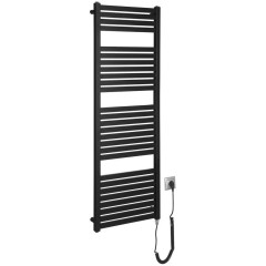 AQUALINE - TONDI-E elektrické otopné těleso rovné 450x1330 500 W, černá mat DE476T