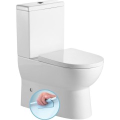 AQUALINE - JALTA WC kombi, Rimless, spodní/zadní odpad, bílá PB103RW
