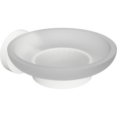SAPHO - X-ROUND WHITE mýdlenka, mléčné sklo, bílá mat XR803W