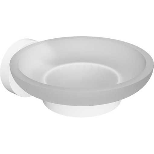 SAPHO - X-ROUND WHITE mýdlenka, mléčné sklo, bílá mat XR803W