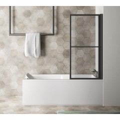 POLYSAN - KAGERA vanová zástěna s pneumatickým zdvihem, š. 710, černá mat, čiré sklo 30336B