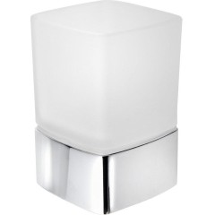 Gedy - LOUNGE sklenka na postavení, mléčné sklo, chrom 549813