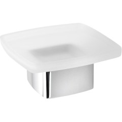 Gedy - LOUNGE mýdlenka na postavení, mléčné sklo, chrom 545113