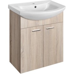 AQUALINE - ZOJA umyvadlová skříňka 61,5x74x32,5cm, dub platin, 2x dvířka 51163