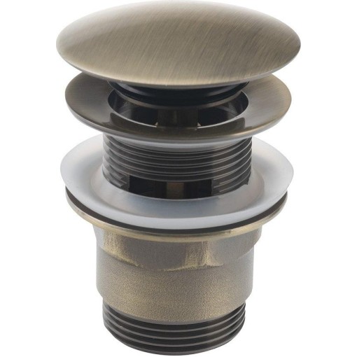 AQUALINE - Umyvadlová výpust 5/4“, click-clack, velká zátka, 30-45, tmavý bronz TF7001A