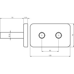 Bruckner - WICHER krycí rozeta pro středové připojení 50, chrom 600.315.1
