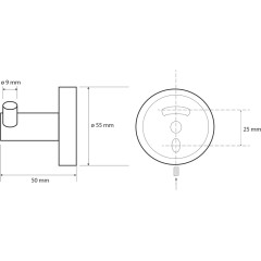 SAPHO - X-ROUND BLACK dvojháček, černá mat XR202B