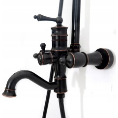 REA - Sprchový set s baterií 150mm Vintage černý REA-P2367