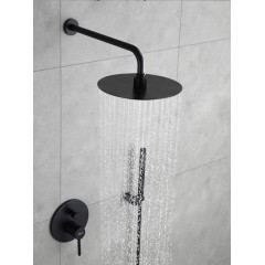 REA - Podomítkový sprchový set Lungo černý REA-P4100