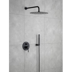 REA - Podomítkový sprchový set Lungo černý REA-P4100