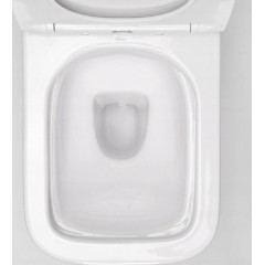 REA - Závěsná WC mísa včetně sedátka Raul Rimless bílá REA-C9660
