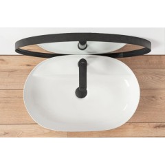 REA - Umyvadlo na desku Aura 60,5x40,5 bílá REA-U7900