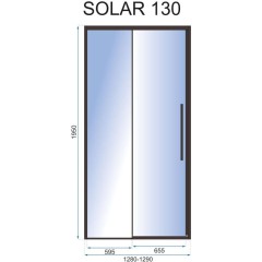 REA - Posuvné sprchové dveře Solar L/P 130 černé REA-K6358