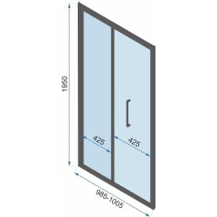 REA - Sprchové dveře zalamovací Rapid Fold 100 REA-K6420