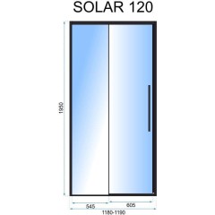 REA - Posuvné sprchové dveře Solar L/P 120 černé REA-K6312