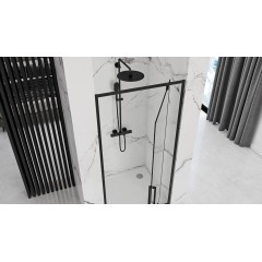 REA - Otevírací sprchové dveře Rapid Swing 80 černé REA-K6408