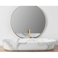 REA - Umyvadlo na desku Cleo 81x41 Shinny Marmo REA-U8403