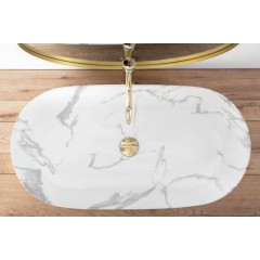 REA - Umyvadlo na desku Cleo 81x41 Shinny Marmo REA-U8403