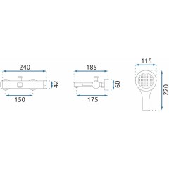 REA - Vanová baterie Polo černozlatá REA-B9979