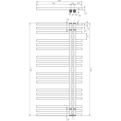 SAPHO - SOPHINA otopné těleso 600x1215 bílá mat IR701W