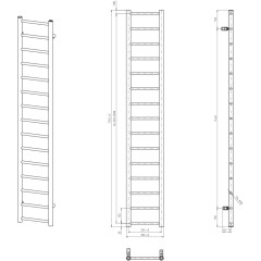 SAPHO - DINA otopné těleso 300x1740 bílá IR366W