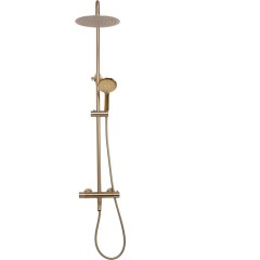 REA - Sprchový set s termostatickou baterií 150mm s výtokem Lungo zlatá kartáčovaná REA-P6604