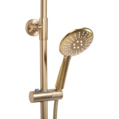 REA - Sprchový set s termostatickou baterií 150mm s výtokem Lungo zlatá kartáčovaná REA-P6604