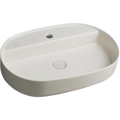 ISVEA - INFINITY OVAL keramické umyvadlo na desku, 60x40cm, ivory 10NF65060-2K