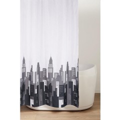 AQUALINE - Sprchový závěs 180x200cm, polyester, město ZV030