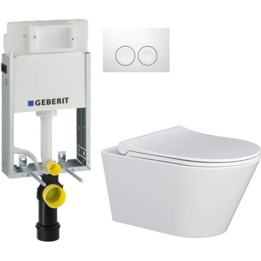 GEBERIT KOMBIFIXBasic vč. bílého tlačítka DELTA 21 + WC MYJOYS MY1 + SEDÁTKO 110.100.00.1 21BI MY1