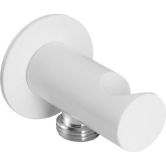 SAPHO - Držák sprchy kulatý, pevný, s vyústěním, bílá mat SG203BI