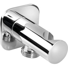 SAPHO - Držák sprchy kulatý, pevný, s vyústěním, chrom SG403