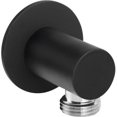 SAPHO - Vývod sprchy, kulatý, tenká krytka, černá mat SG202NE