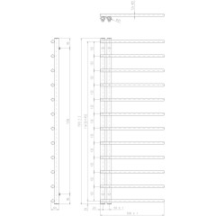 SAPHO - JUSTINA otopné těleso 500x1510 černá mat IR151B