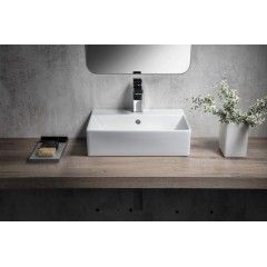 GSI - KUBE X keramické umyvadlo 45x35cm, broušená spodní hrana, bílá ExtraGlaze 94859111