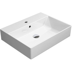 GSI - KUBE X keramické umyvadlo 60x47cm, broušená spodní hrana, bílá ExtraGlaze 94319111