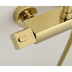 SAPHO - Sprchový sloup s termostatickou baterií, zlato SZ139