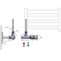 SAPHO - MONO ONE připojovací sada ventilů termostatická jednobodová, pravá, rozteč 50, provedení Chrom CP2051S
